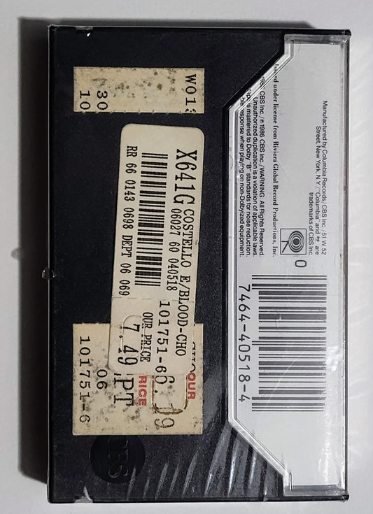 Elvis Costello And The Attractions - "Blood And Chocolate" - CASSETTE TAPE NM/M (Sealed; small cracks in front of case)