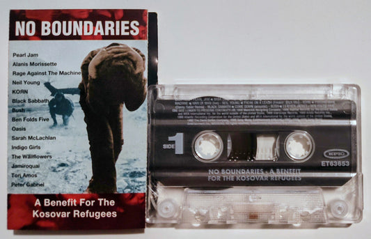 Various Artists - "No Boundaries" Benefit Compilation - CASSETTE TAPE VG/VG+ *⭐*