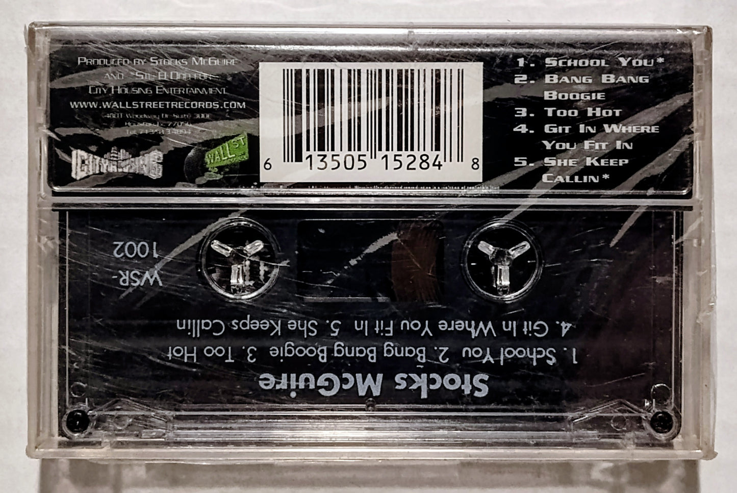 Stocks McGuire - “Entrepren**a (EP)” - CASSETTE TAPE NM/M (sealed; crack in cover; scratchy cellophane)
