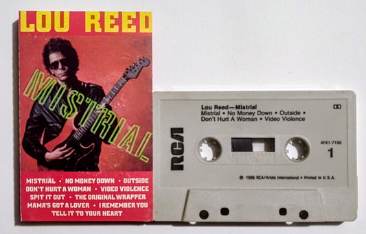 Lou Reed - "Mistrial" - CASSETTE TAPE (DOLBY) VG/VG+