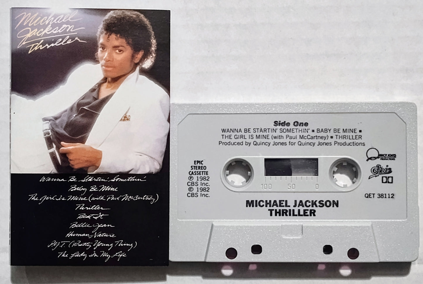 Michael Jackson - "Thriller" - CASSETTE TAPE (DOLBY) VG+/VG+