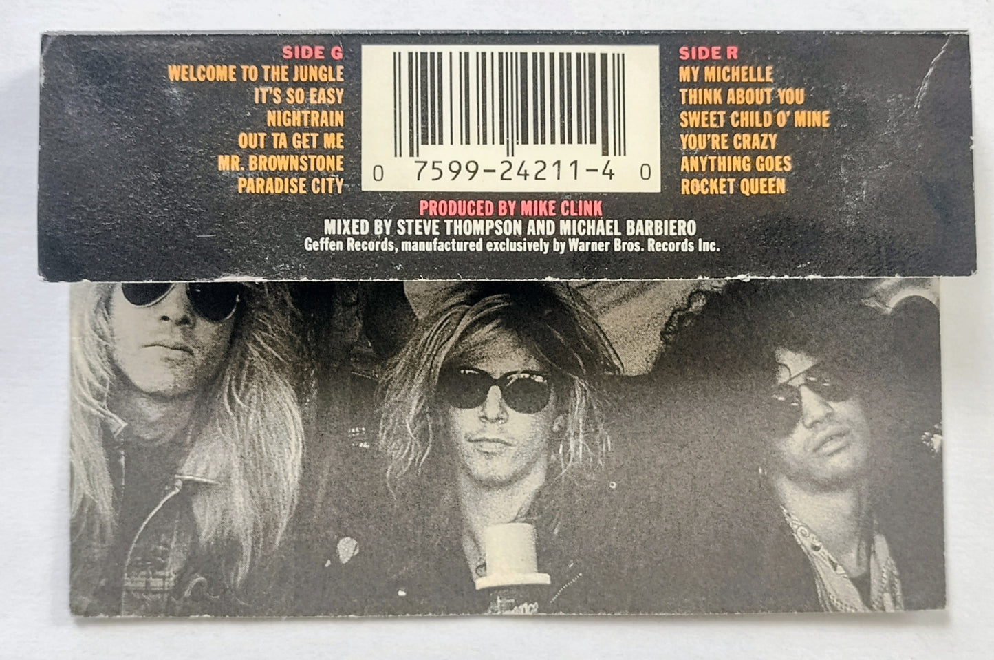 Guns N’ Roses - “Appetite For Destruction” - CASSETTE TAPE G+/VG+ *🔥*