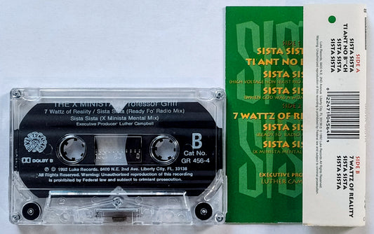 Professor Griff - “Sista Sista” - CASSETTE TAPE (Maxi) VG+/VG+