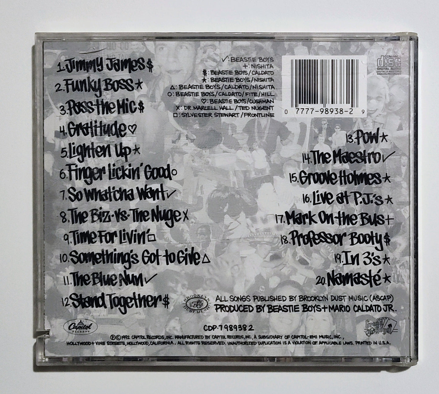 Beastie Boys - "Check your Head" - COMPACT DISC VG/G+