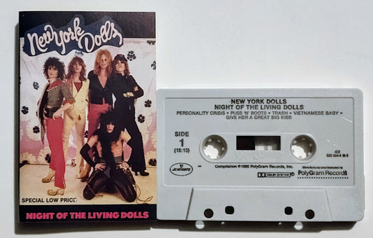 New York Dolls - "Night Of The Living Dolls" - CASSETTE TAPE VG+/VG+