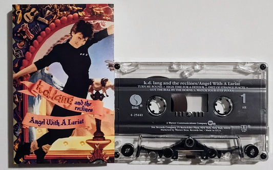 K.D. Lang And The Reclines - "Angel With A Lariat" - CASSETTE TAPE VG+/VG+