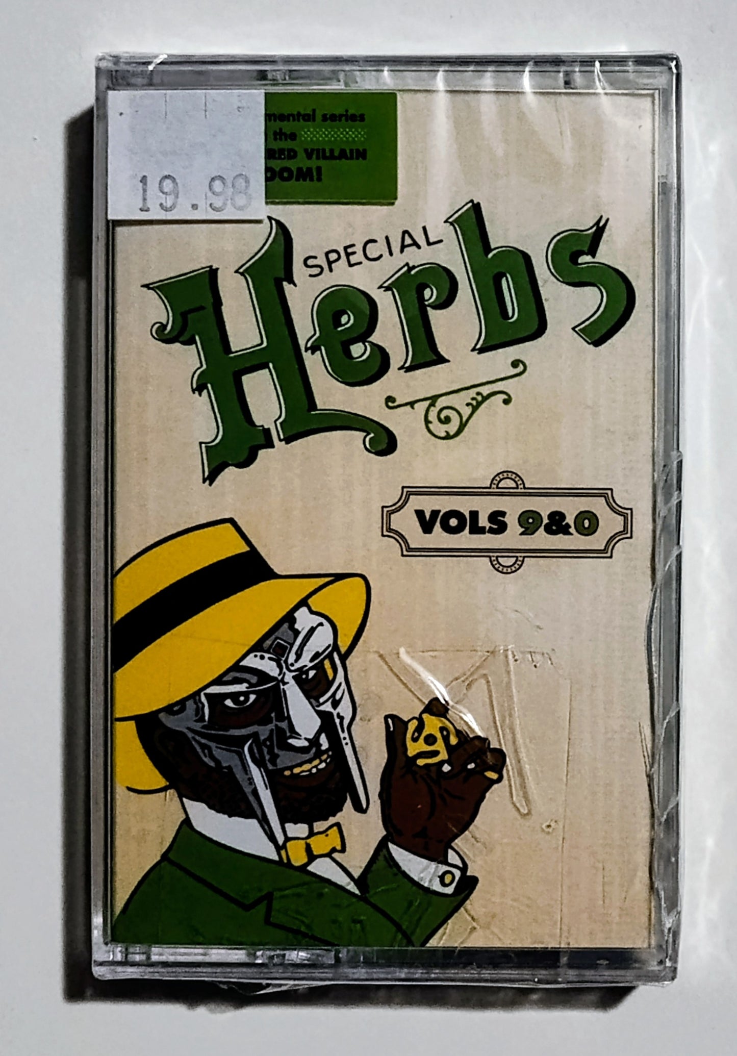 MF Doom as Metal Fingers - "Special Herbs (Instrumentals; 5-Tape Complete Set)" - CASSETTE TAPE NM/M (All Sealed; 2 tapes have cracks on back of case)