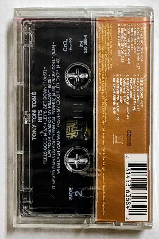 Tony Toni Tone - “Hits” - CASSETTE TAPE VG+/M (Sealed; badly cracked cover)