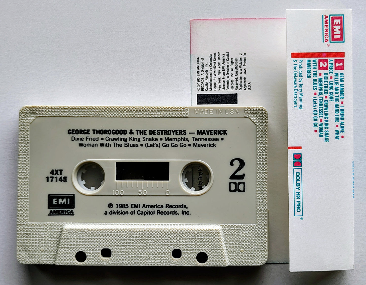 George Thorogood And The Destroyers - “Maverick” - CASSETTE TAPE VG+/VG+