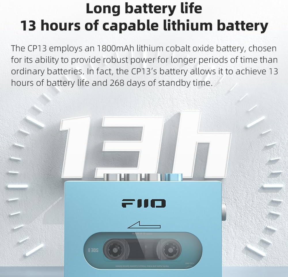 FiiO CP13 Portable Cassette Tape Player (*Includes  Shipping And Extended Service Plan; Please Allow Up to 2 weeks for shipping)