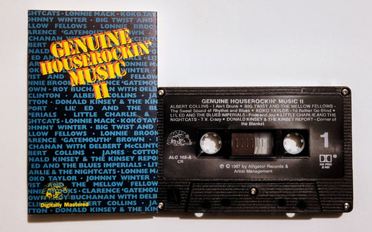 Various Artists - "Genuine House Rockin' Music II" - CASSETTE TAPE (Canada; black shell; DOLBY HX PRO B NR) VG+/VG+