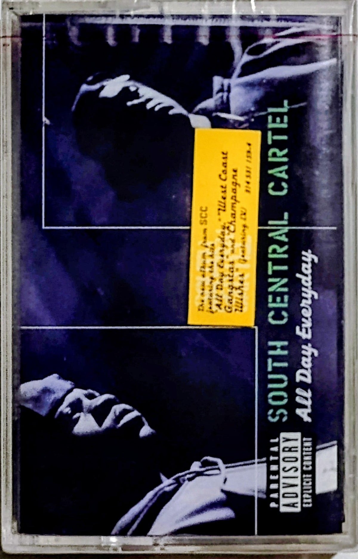South Central Cartel - "All Day Everyday" - CASSETTE TAPE NM/M (Sealed with hype sticker; tiny rip in cellophane)