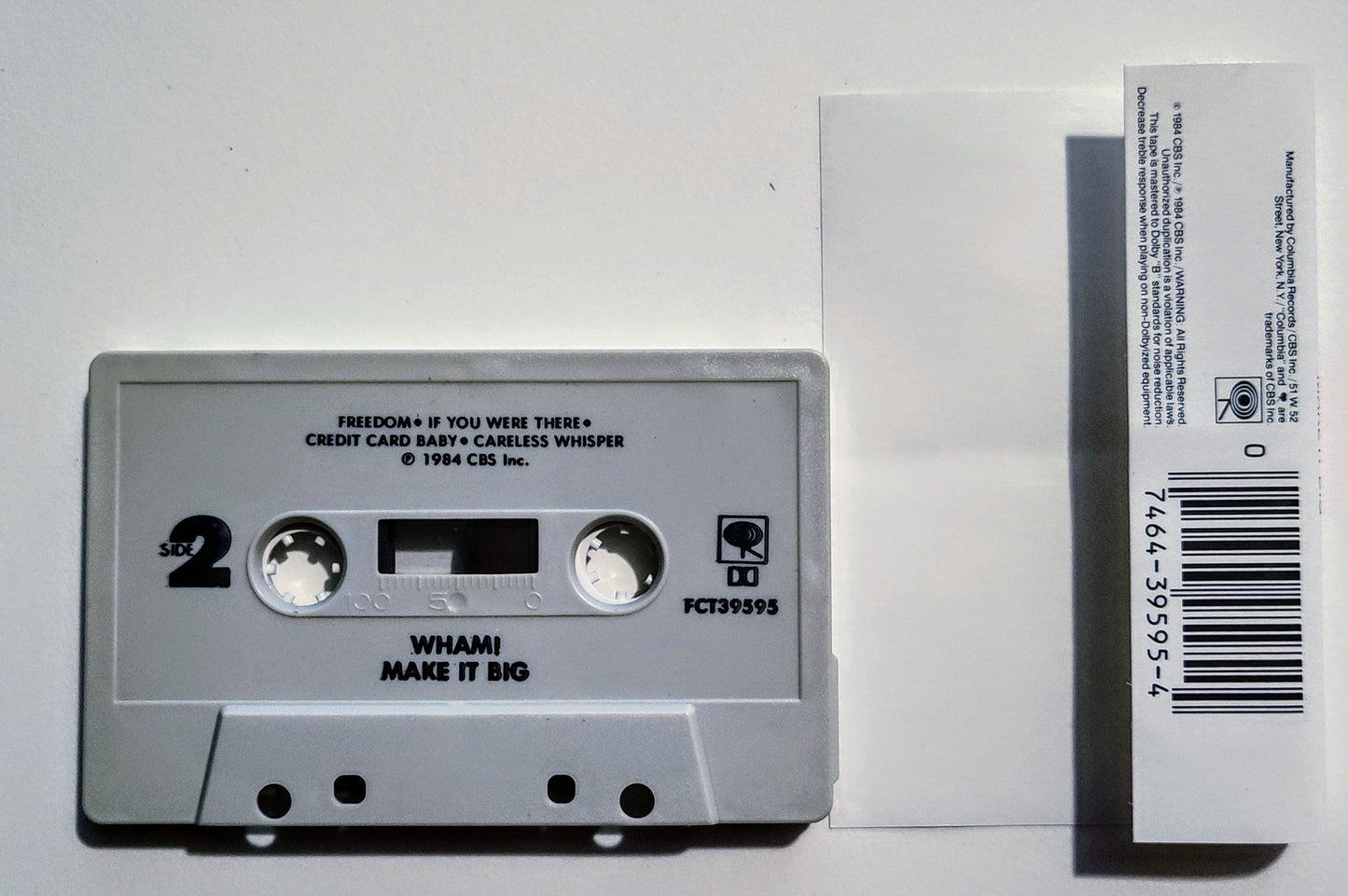 Wham! - "Make It Big" - CASSETTE TAPE VG+/VG+