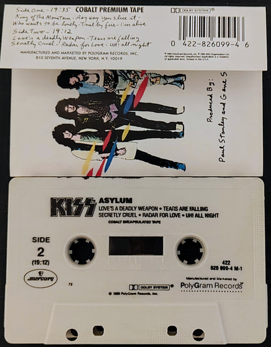 Kiss - "Asylum" - CASSETTE TAPE VG+/VG