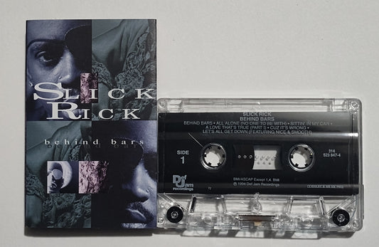 Slick Rick - "Behind Bars" - CASSETTE TAPE (DOLBY HX PRO B NR) VG+/VG+