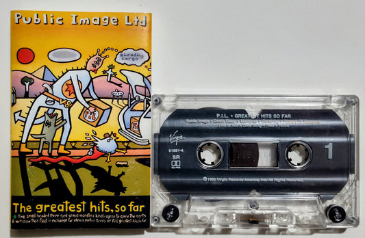 Public Image Ltd (PIL) - "The Greatest Hits, So Far" - CASSETTE TAPE (SR; DOLBY HX PRO) VG+/G+ (Cracked shell)