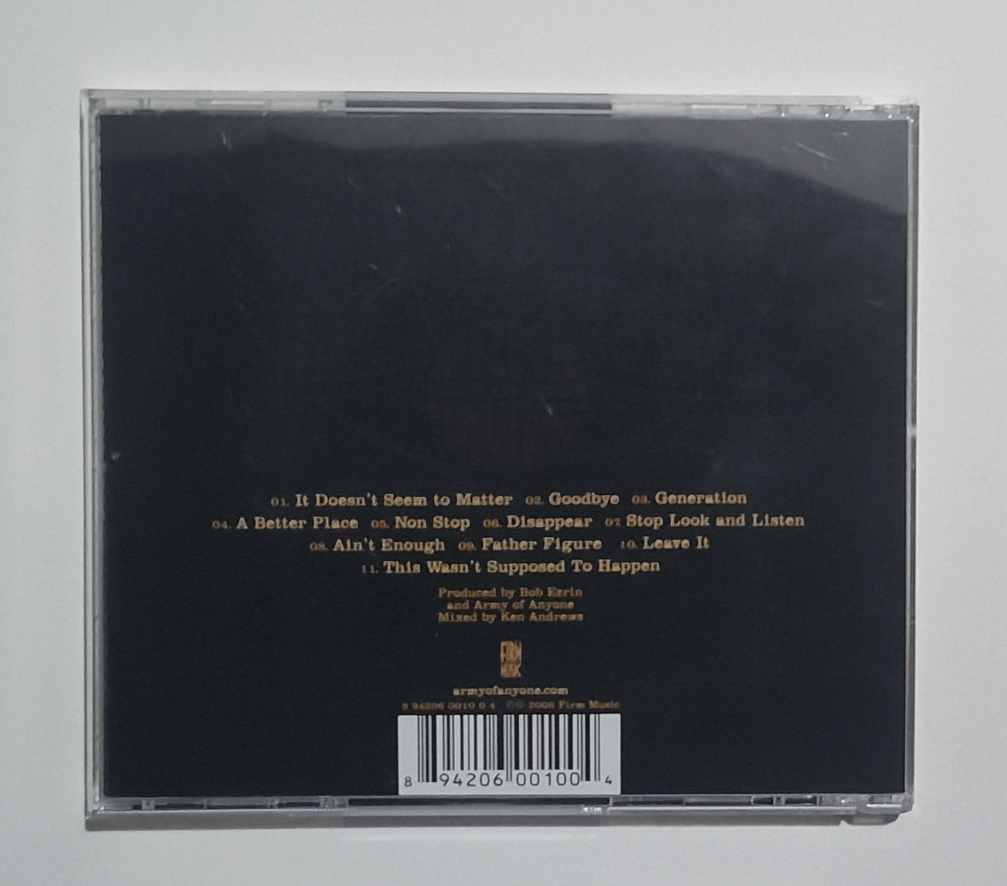 Army Of Anyone (DeLeo brothers of STP; Richard Patrick of Filter; Ray Luzier) - "Army Of Anyone" - COMPACT DISC VG+/VG+