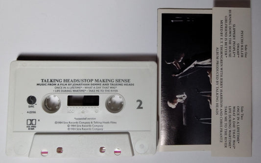 Talking Heads - "Stop Making Sense" - CASSETTE TAPE (Columbia House Club; DOLBY HX PRO B NR) VG+/VG+
