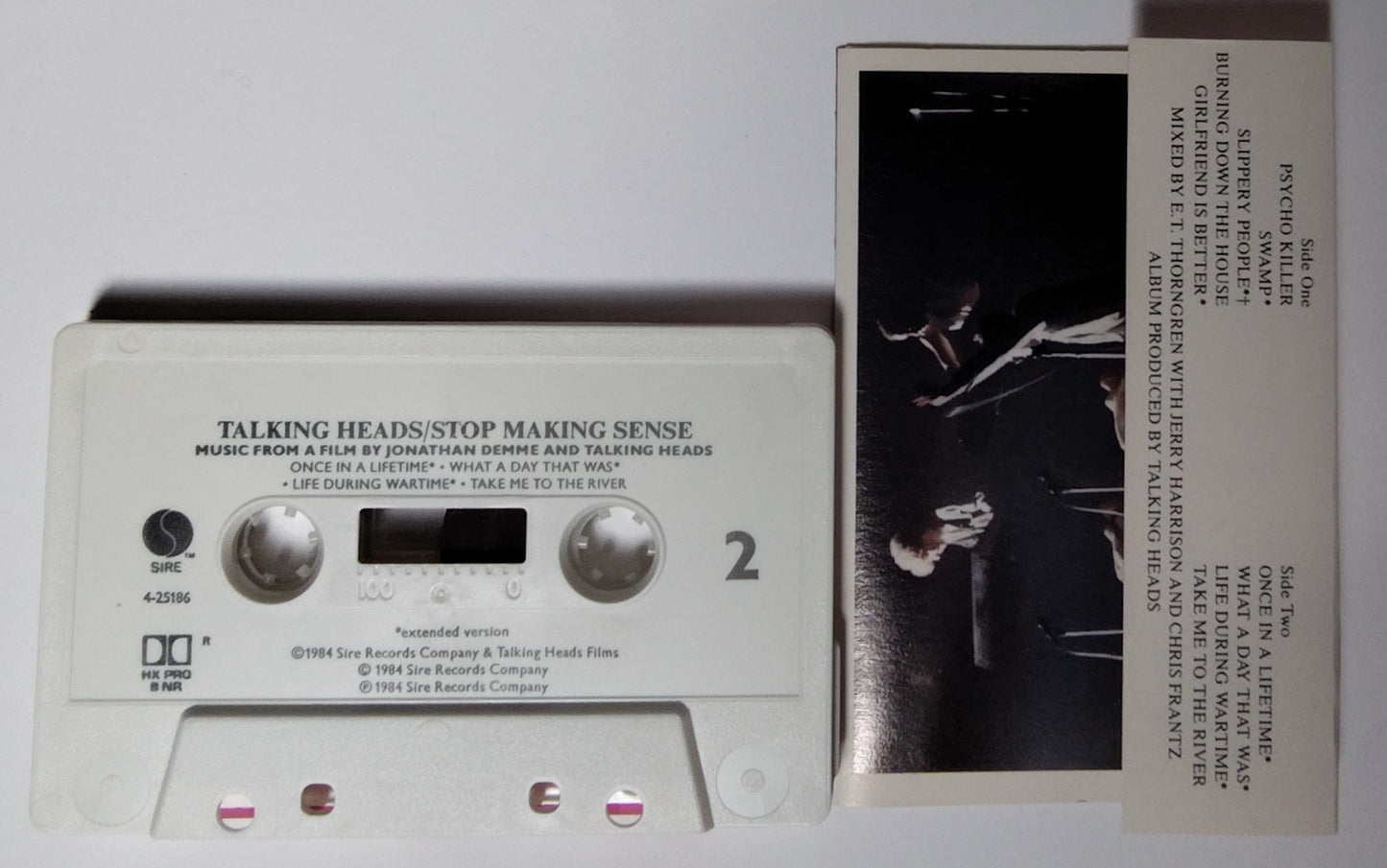 Talking Heads - "Stop Making Sense" - CASSETTE TAPE (Columbia House Club; DOLBY HX PRO B NR) VG+/VG+