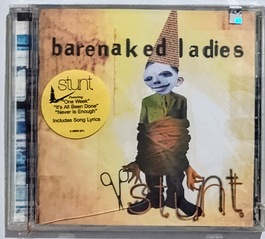 Barenaked Ladies - “Stunt” - COMPACT DISC VG/M (Sealed with hype sticker; cut through side of case; badly cracked case)