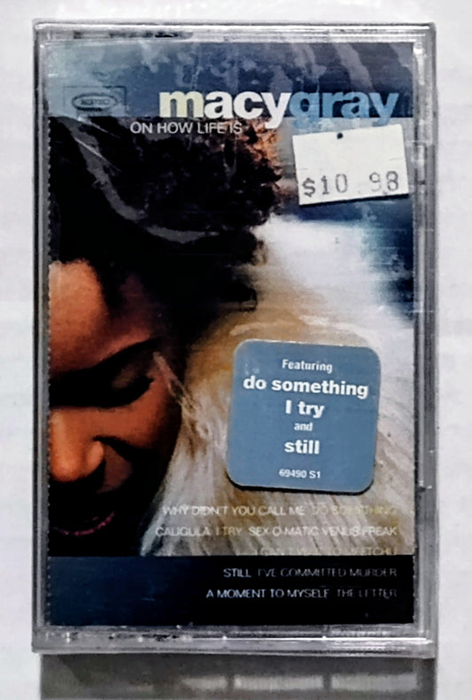 Macy Gray - “On How Life Is” - CASSETTE TAPE NM/M (Sealed with hype sticker; small cracks in case)