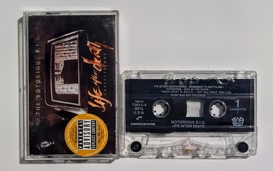 Notorious B.I.G. - "Life After Death" - CASSETTE TAPE (2xTape; DOLBY HX PRO B NR) VG/VG (Hype Sticker Intact on Original Jewel Case; See photos; Plays PERFECT)