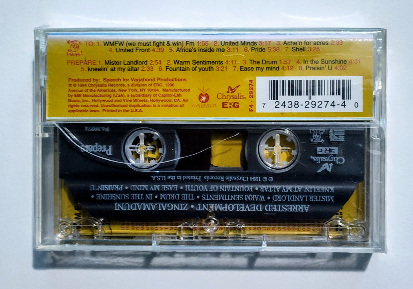 Arrested Development - "Zingalamaduni" - CASSETTE TAPE NM/M (Sealed; crack on back of case; possibly slightly Lightstruck)