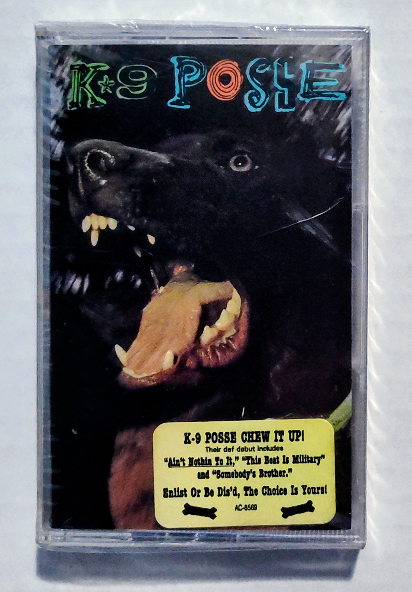 K-9 Posse - “K-9 Posse” - CASSETTE TAPE NM/M (Sealed with hype sticker; cracked cover)