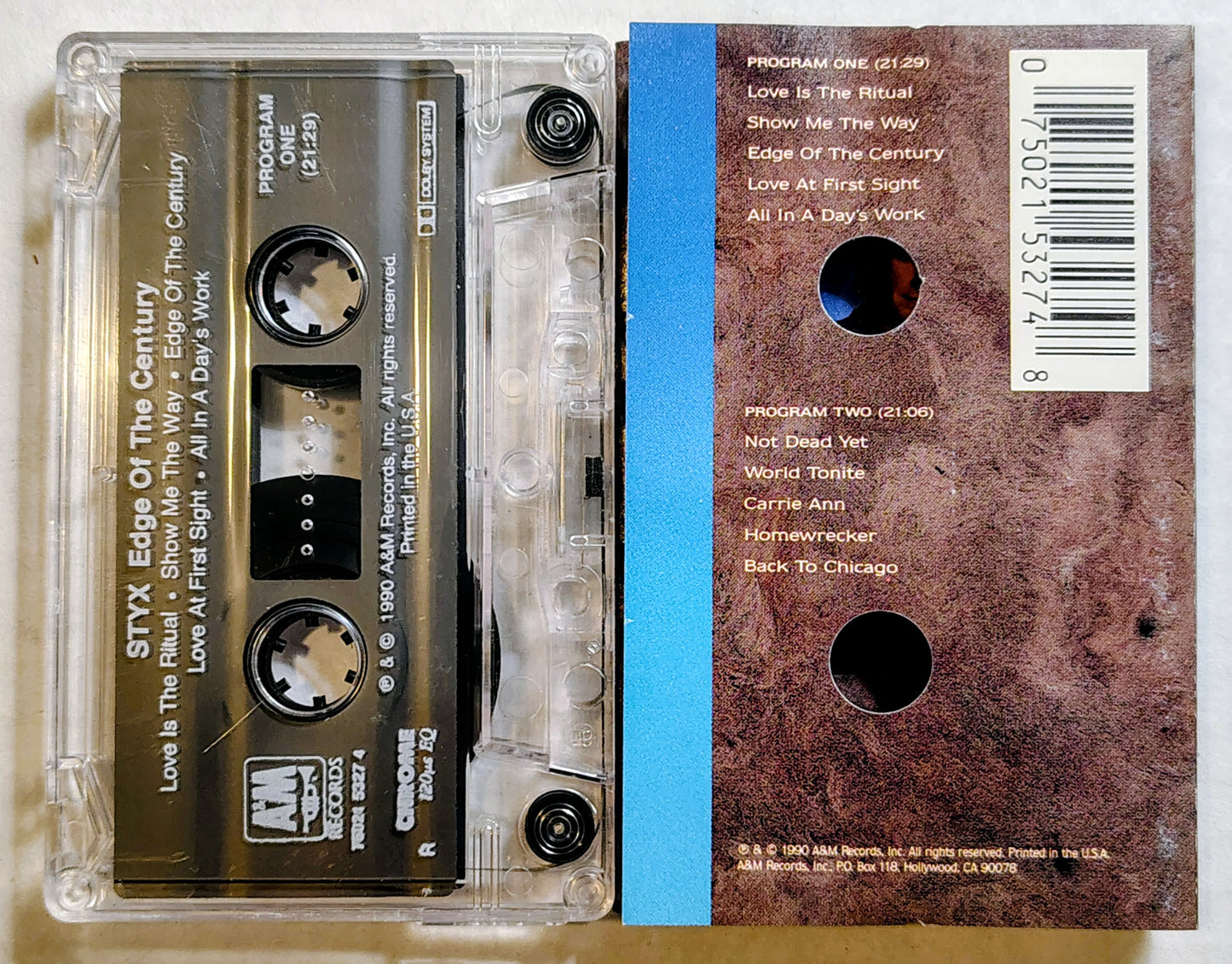 Styx - “Edge Of The Century” - CASSETTE TAPE VG/VG