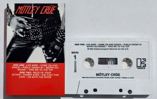 Motley Crue - “Too Fast For Love” - CASSETTE TAPE (Columbia House) NM/NM