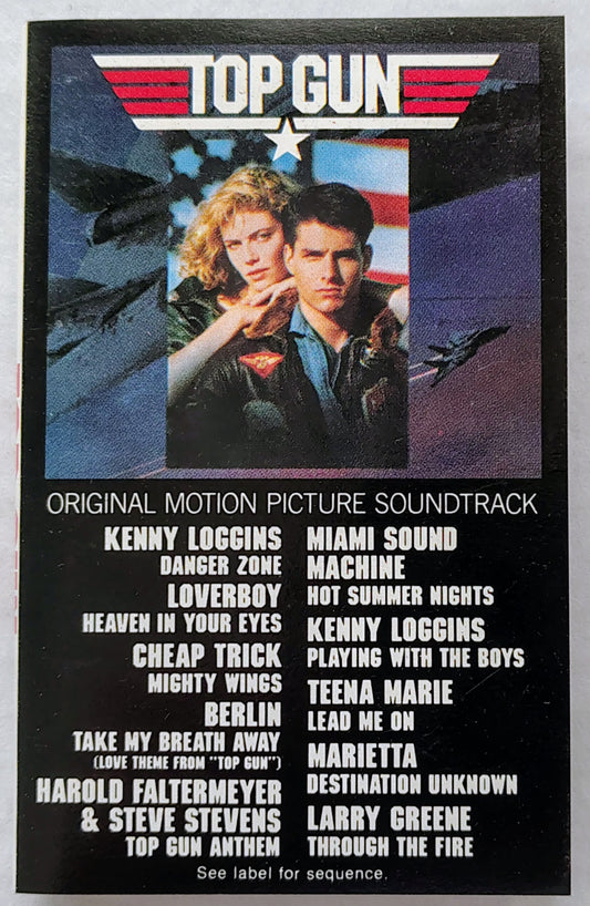 Various Artists - "Top Gun (Original Motion Picture Soundtrack)" - CASSETTE TAPE VG+/VG+