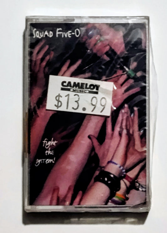 Squad Five-O - "Fight The System!" - CASSETTE TAPE VG+/M (Sealed; broken seal; cracked cover)