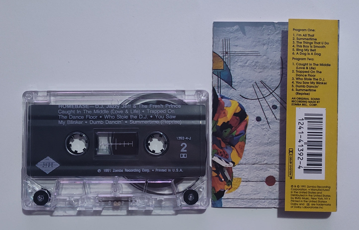 DJ Jazzy Jeff & The Fresh Prince - "Homebase" - CASSETTE TAPE (DOLBY) VG+/VG+