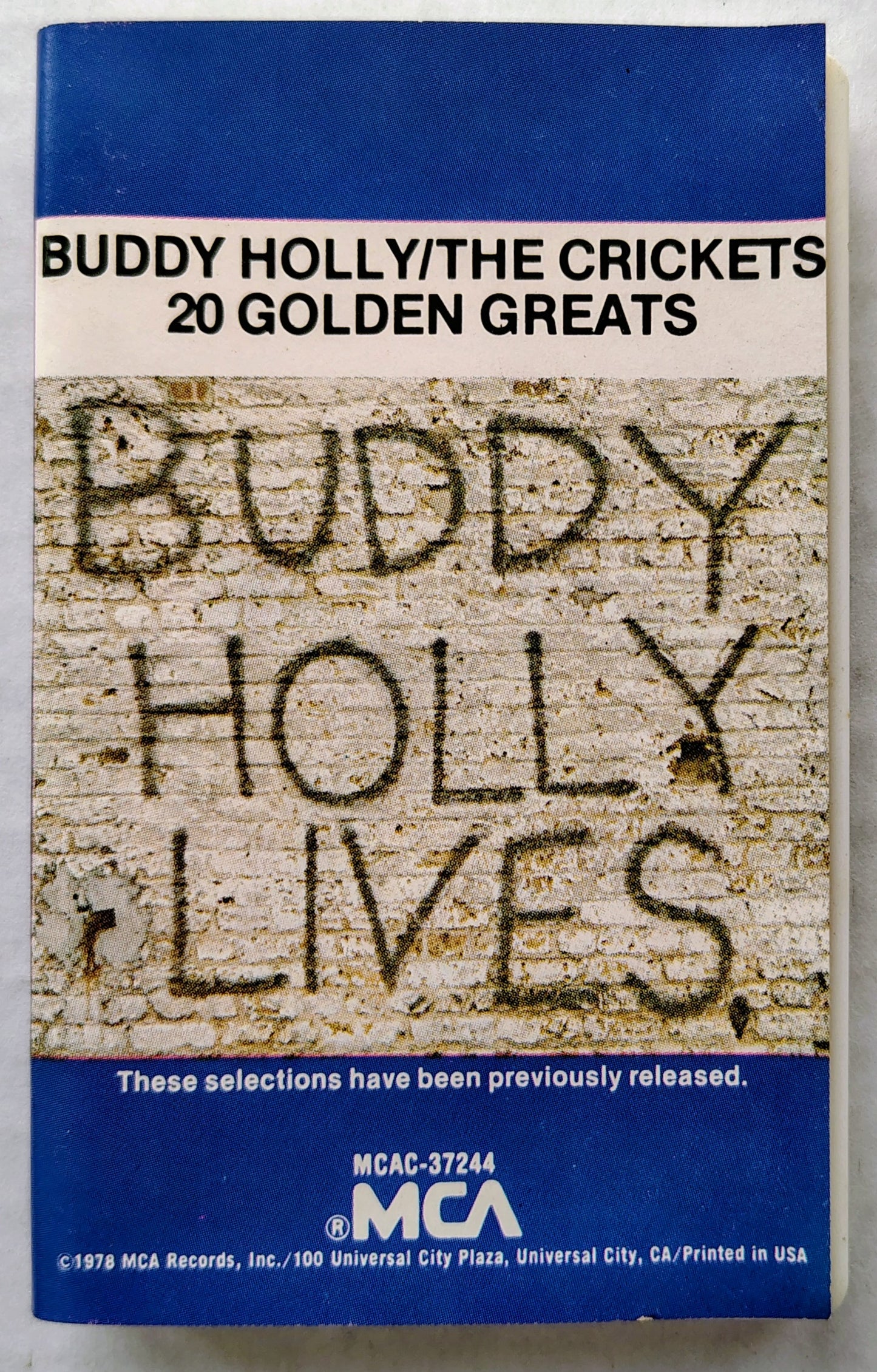 Buddy Holly / The Crickets - "20 Golden Greats" - CASSETTE TAPE VG+/VG+