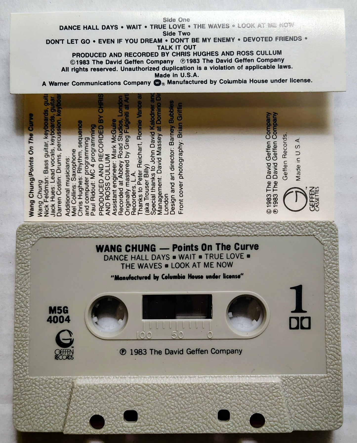 Wang Chung - “Points On The Curve” - CASSETTE TAPE (Columbia House) VG/VG+