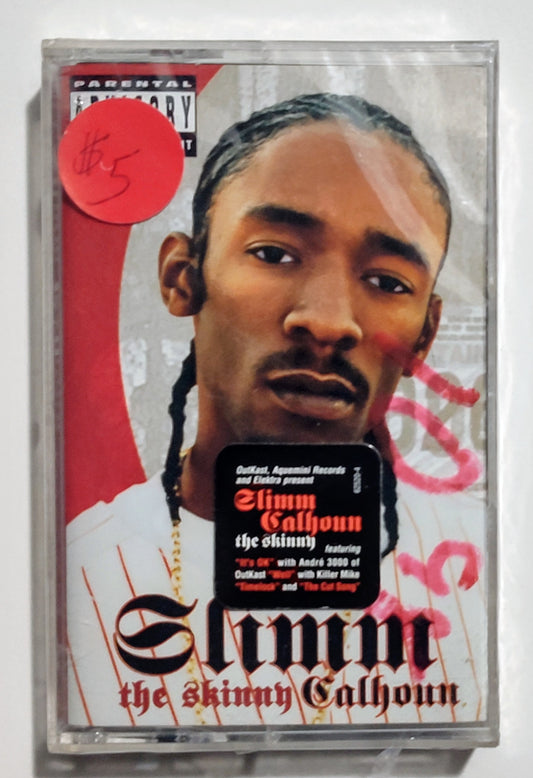 Slimm Calhoun - "The Skinny" - CASSETTE TAPE NM/M (Sealed with hype sticker; small tears in seal; scratchy cellophane)