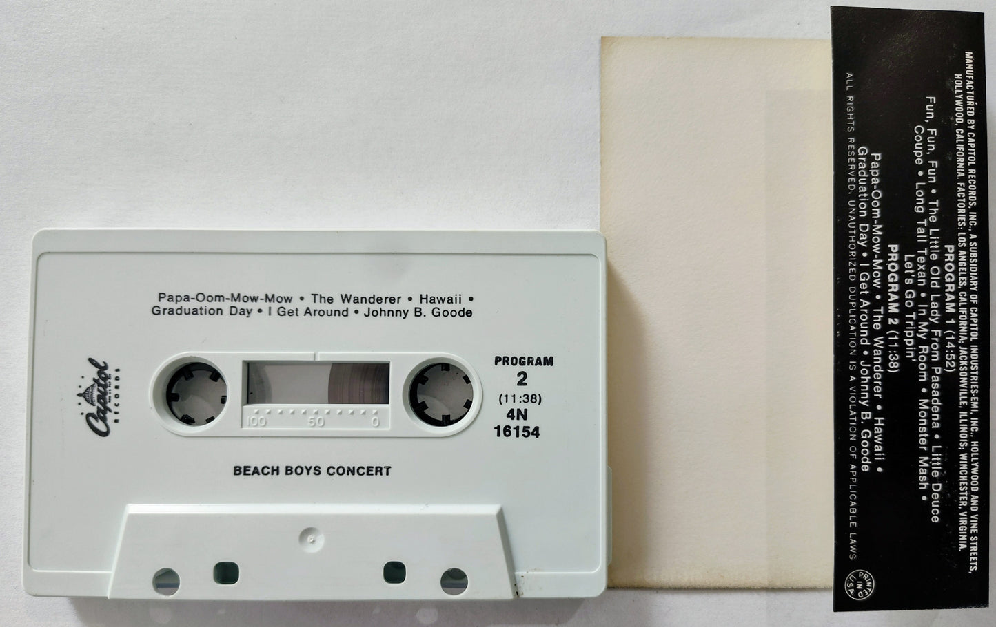 Beach Boys - “Concert” - CASSETTE TAPE VG+/VG+