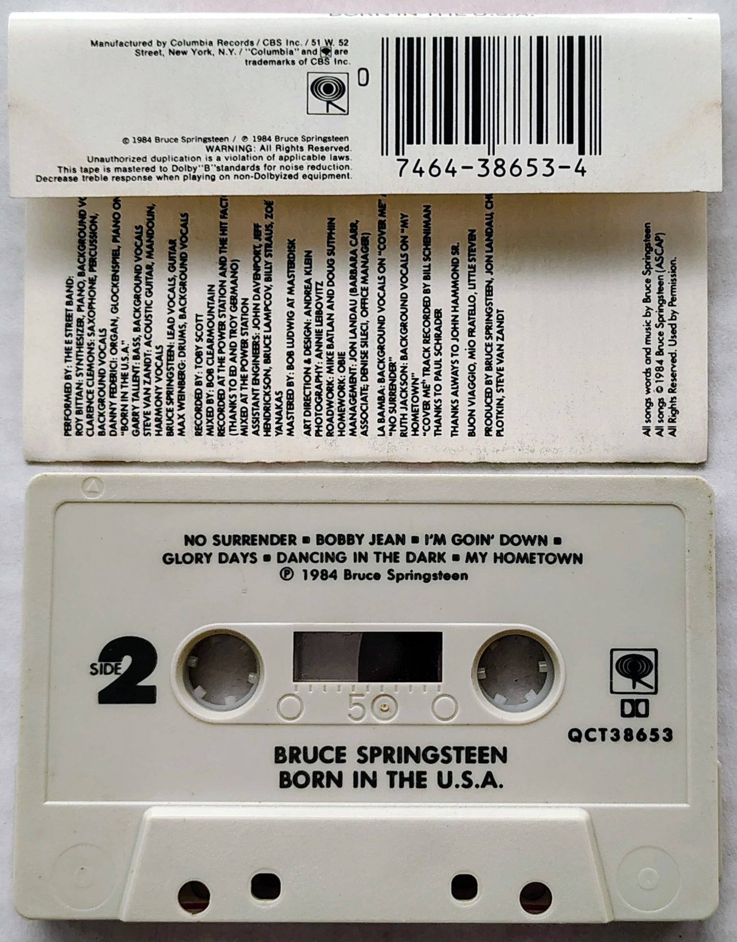 Bruce Springsteen - "Born In The USA" - CASSETTE TAPE VG/VG