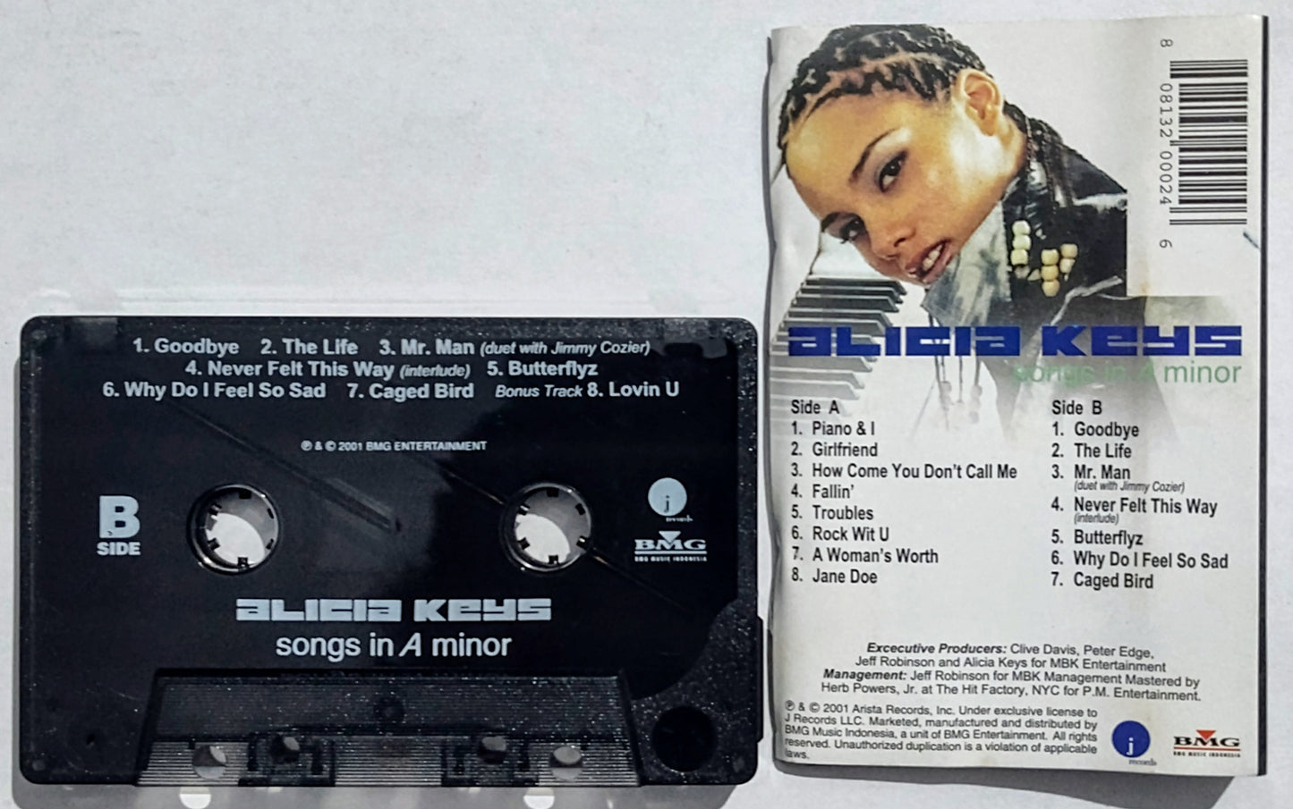Alicia Keys - “Songs In A Minor” - CASSETTE TAPE (Indonesia) VG/VG+