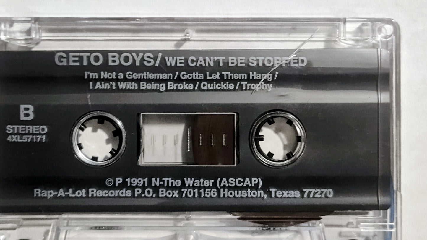 Geto Boys - "We Can't Be Stopped (Clean Version)" - CASSETTE TAPE VG+/VG (2 cracks in shell; does not affect play)