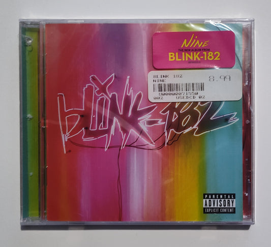 Blink 182 - "Nine" - COMPACT DISC VG+/M (Sealed; tiny drill hole in spine; cracked cover)
