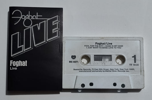 Foghat - "Live" - CASSETTE TAPE VG/G+