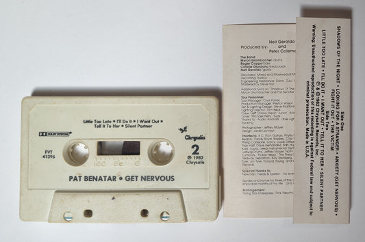 Pat Benatar - "Get Nervous" - CASSETTE TAPE (Columbia House; DOLBY) VG+/VG