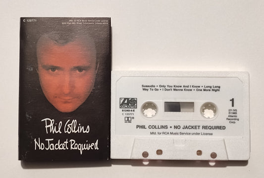 Phil Collins - "No Jacket Required" - CASSETTE TAPE (RCA Club; DOLBY HX PRO ) VG+/VG+