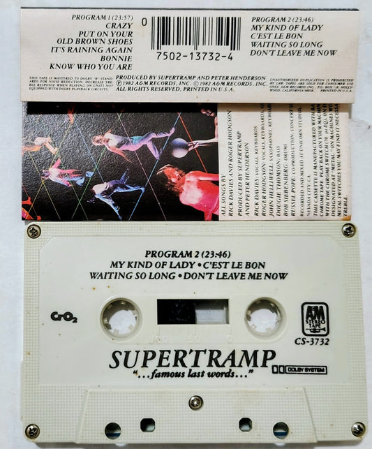 Supertramp - "Famous Last Words" - CASSETTE TAPE VG/VG