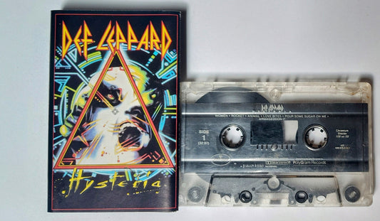 Def Leppard - "Hysteria" - CASSETTE TAPE (Chrome; DOLBY) VG/G+