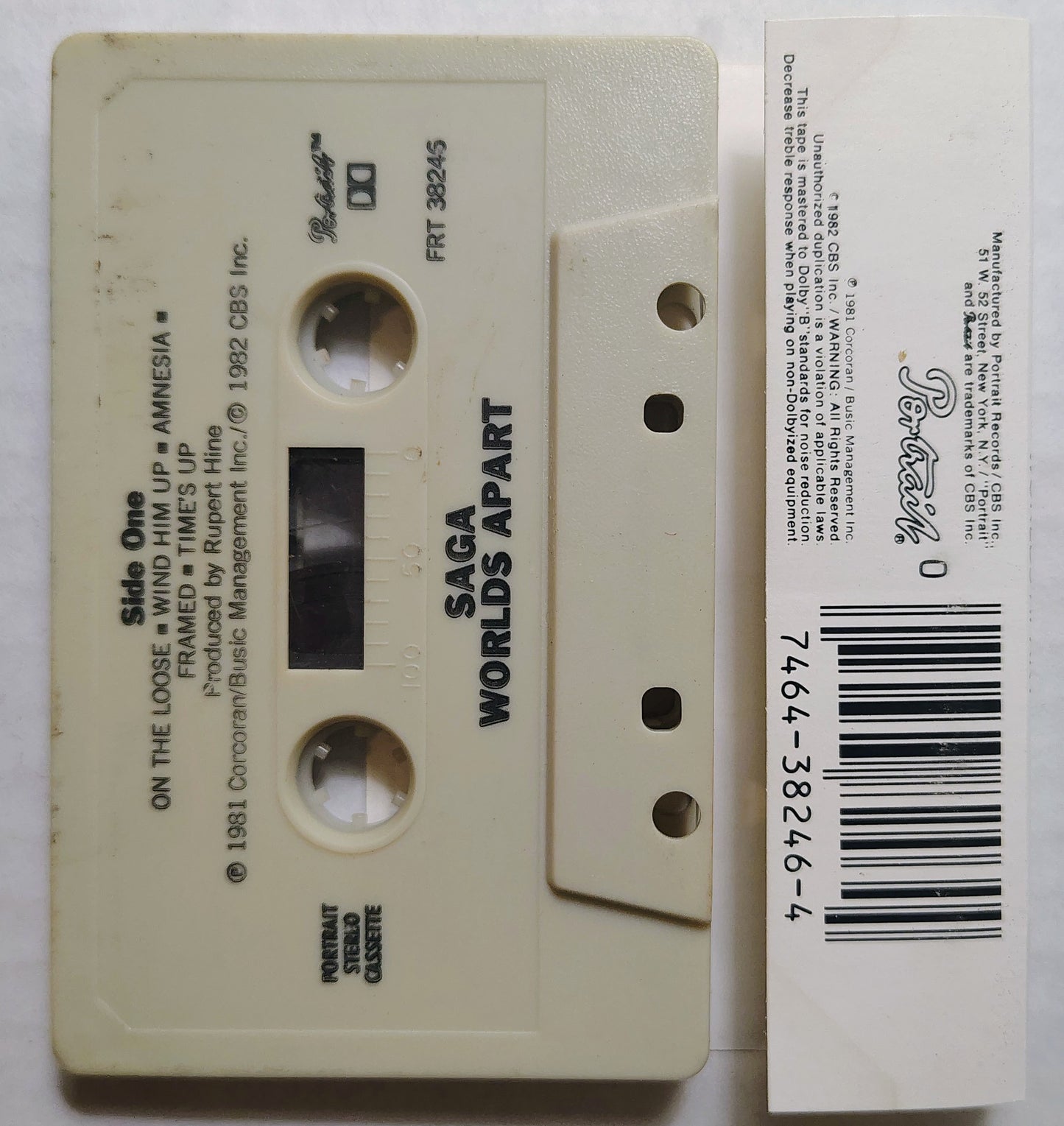 Saga - “Worlds Apart” - CASSETTE TAPE VG/G+