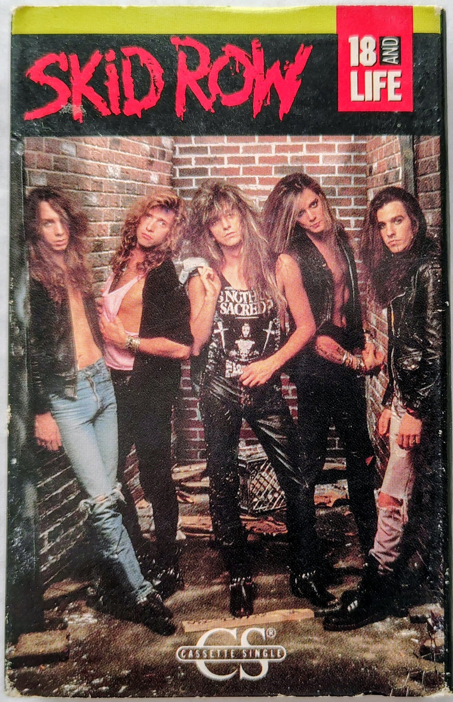 Skid Row - "18 and Life" - CASSETTE TAPE (Single) G+/VG+