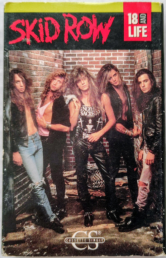 Skid Row - "18 and Life" - CASSETTE TAPE (Single) G+/VG+