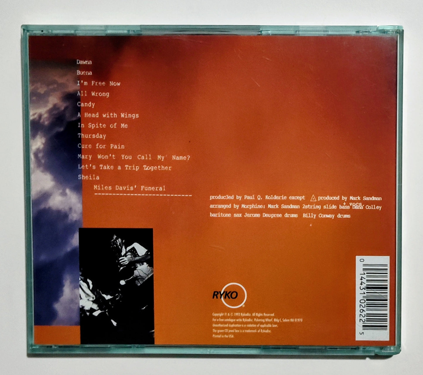 Morphine - "Cure For Pain" - COMPACT DISC VG+/VG+